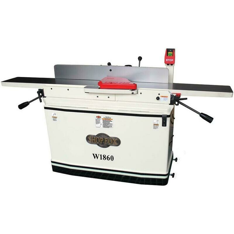 SHOP FOX W1860—8" X 76" PARALLELOGRAM JOINTER WITH HELICAL CUTTERHEAD & MOBILE BASE
