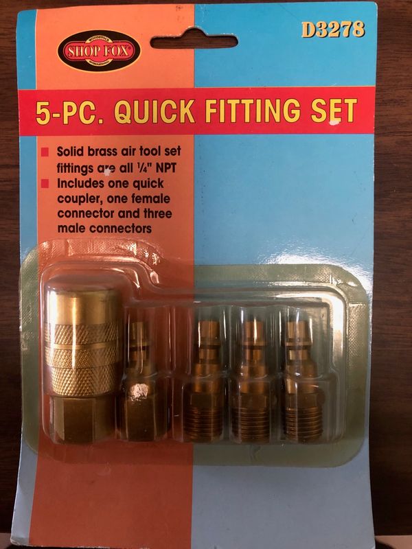 SHOPFOX D 3278 5-PC. QUICK FITTING SET