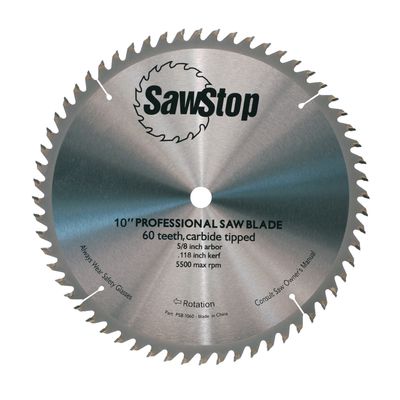 SAWSTOP 60 TOOTH COMBINATION TABLE SAW BLADE CB104 184