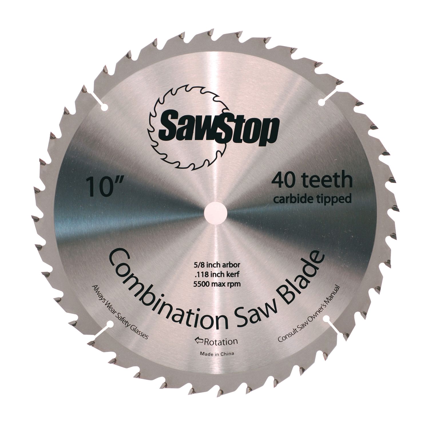 SAWSTOP 40 TOOTH COMBINATION TABLE SAW BLADE CNS-07-148