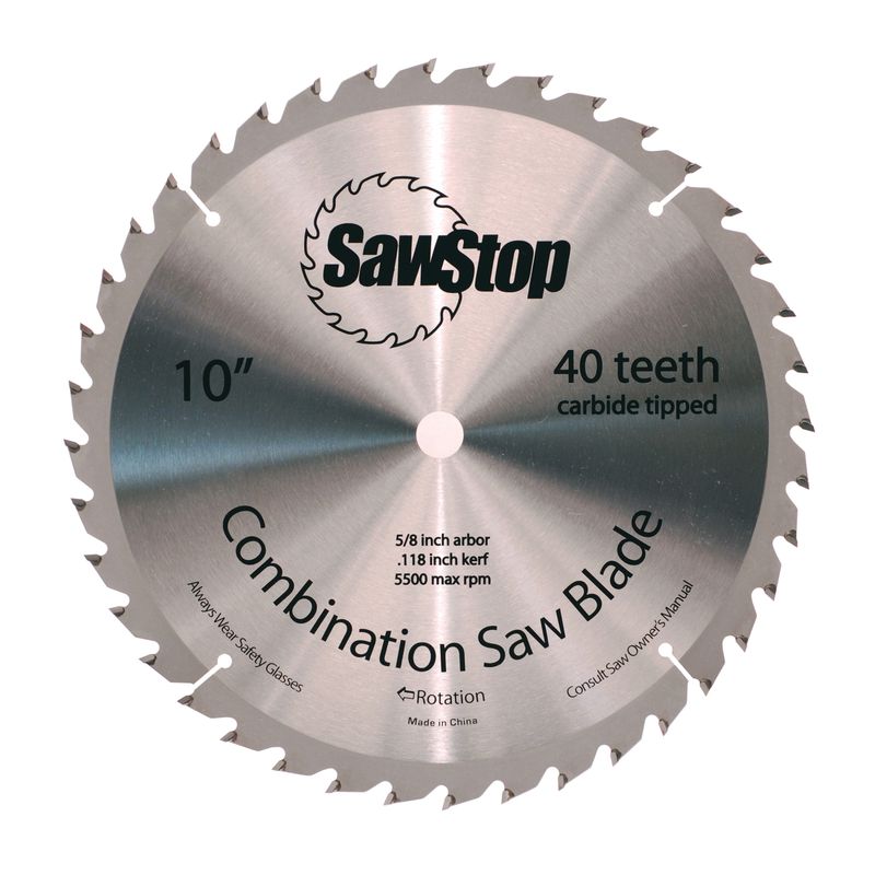 SAWSTOP 40 TOOTH COMBINATION TABLE SAW BLADE CNS-07-148