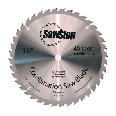 SAWSTOP 40 TOOTH COMBINATION TABLE SAW BLADE CNS-07-148