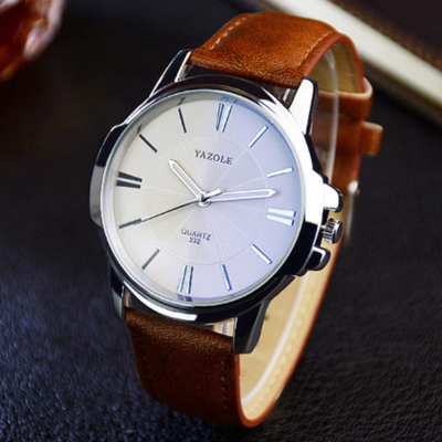 Montre Homme Cadrant épais - Bracelet cuir