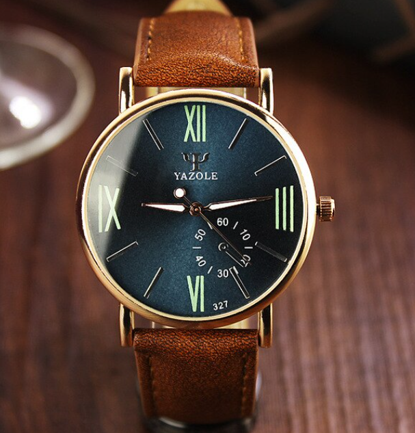Montre Homme Cadrant Coloré - Bracelet cuir