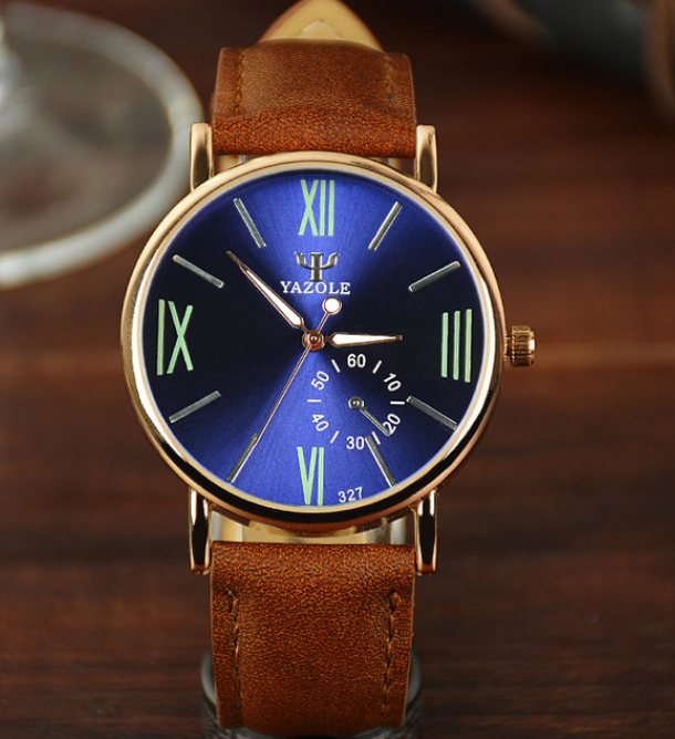 Montre Homme Cadrant Coloré - Bracelet cuir