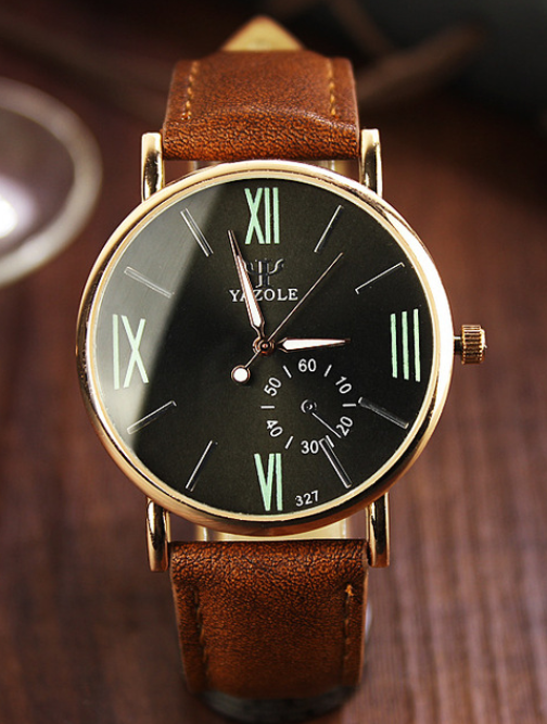 Montre Homme Cadrant Coloré - Bracelet cuir
