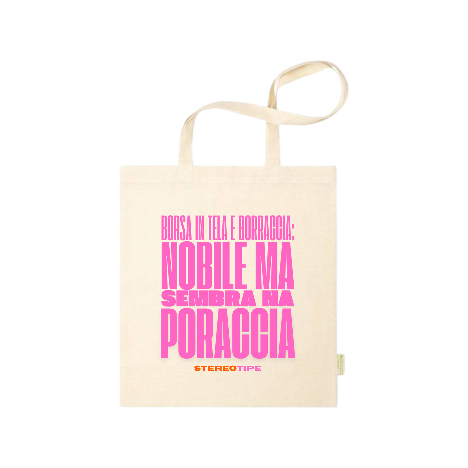Tote bag &quot;Poraccia&quot; (Stereotipe x MoMo)