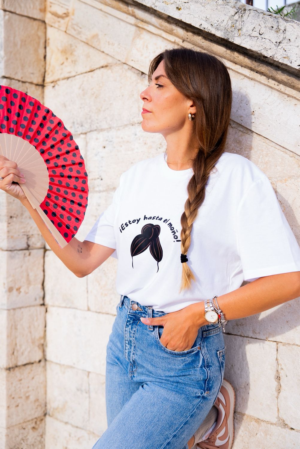 T-shirt &quot;Estoy hasta el moño!&quot; (Spagnolo con Ilaria)