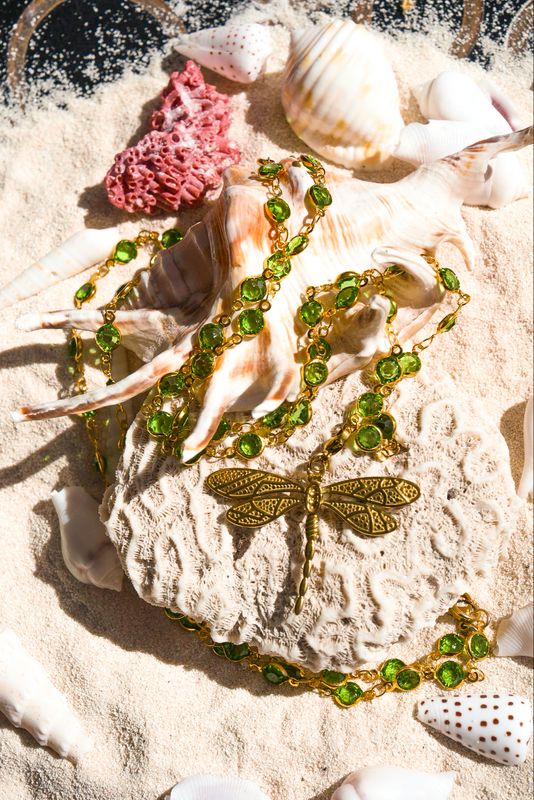Collana Libellula Verde