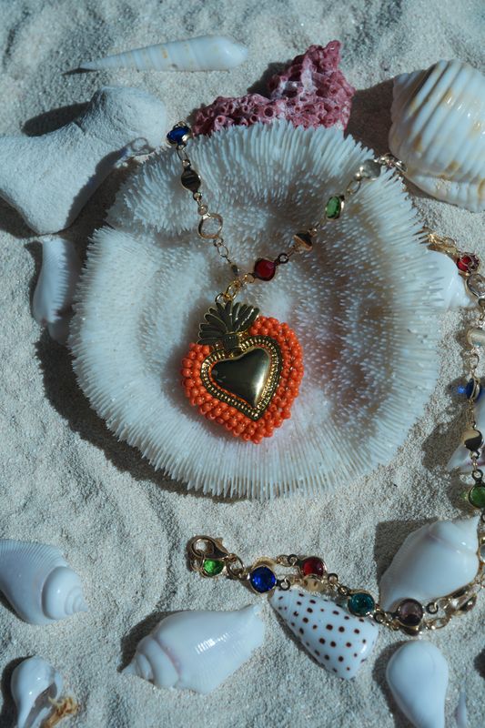 Collana Cuore Arancio