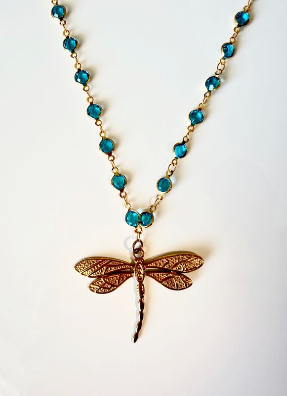 Collana Libellula Azzurra