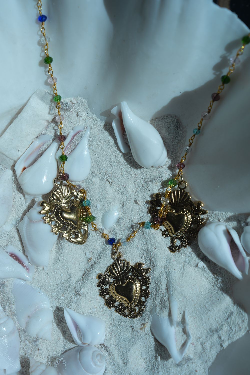 Collana Cuori Sacri Multicolor