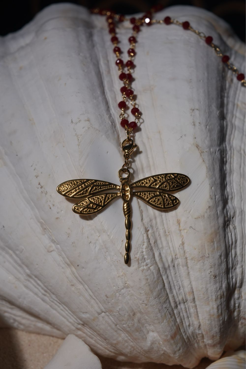 Collana rossa Libellula