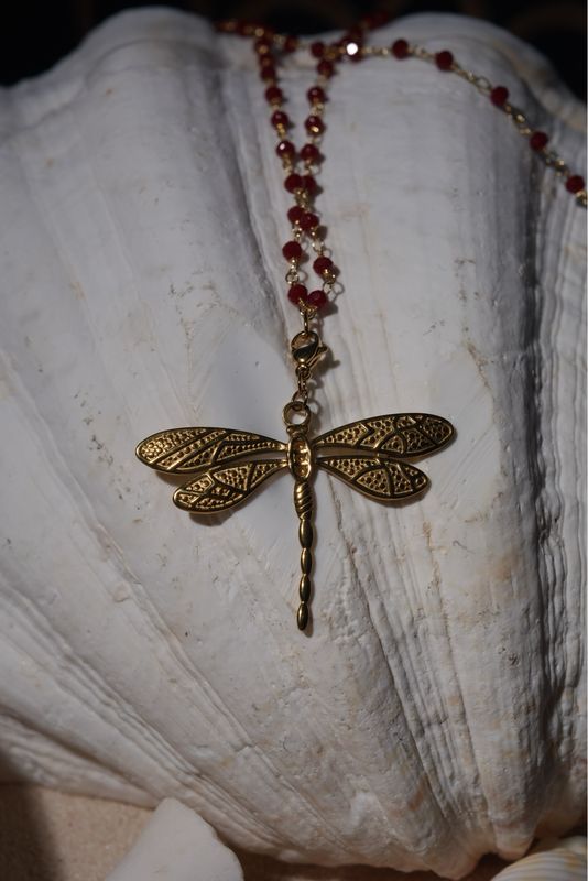 Collana rossa Libellula