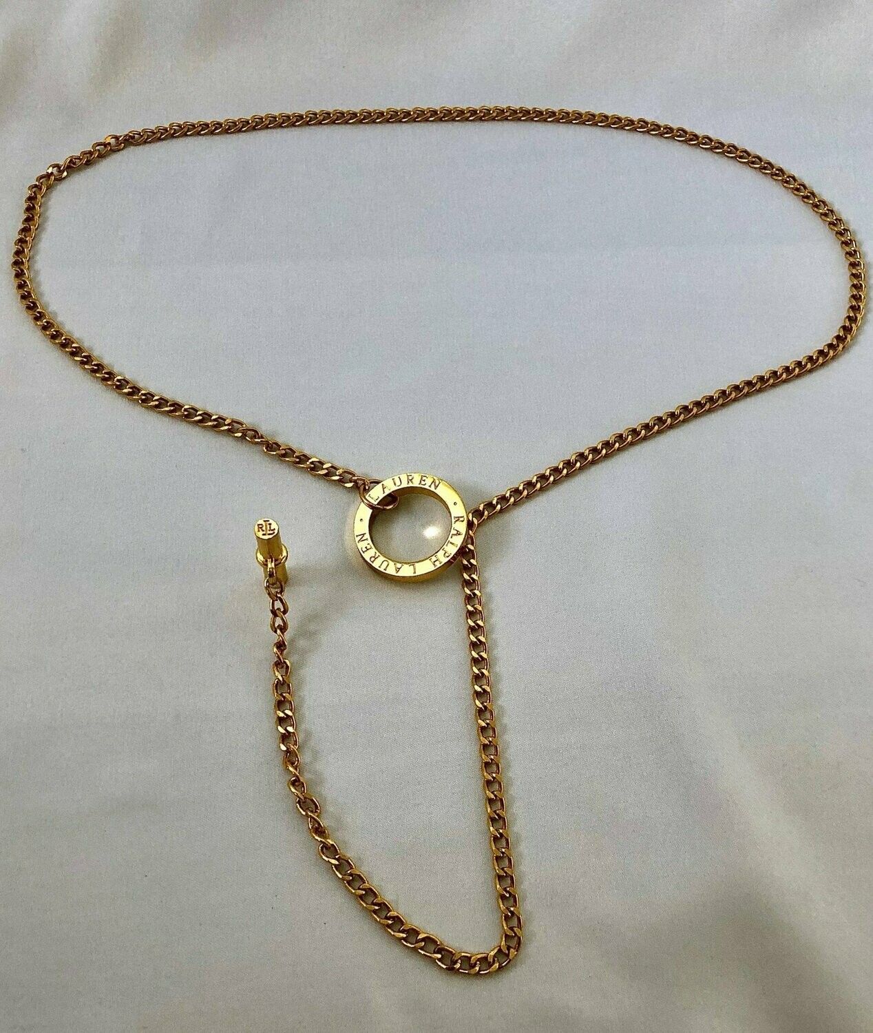 Ralph Lauren Gold Tone Chain Belt