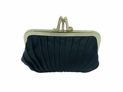 Christian Louboutin Pliage Satin Black Clutch Christian Louboutin Pliage Satin Black Clutch