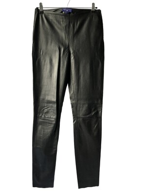 Jimmy Choo Black Lambskin Leather Trousers UK 10