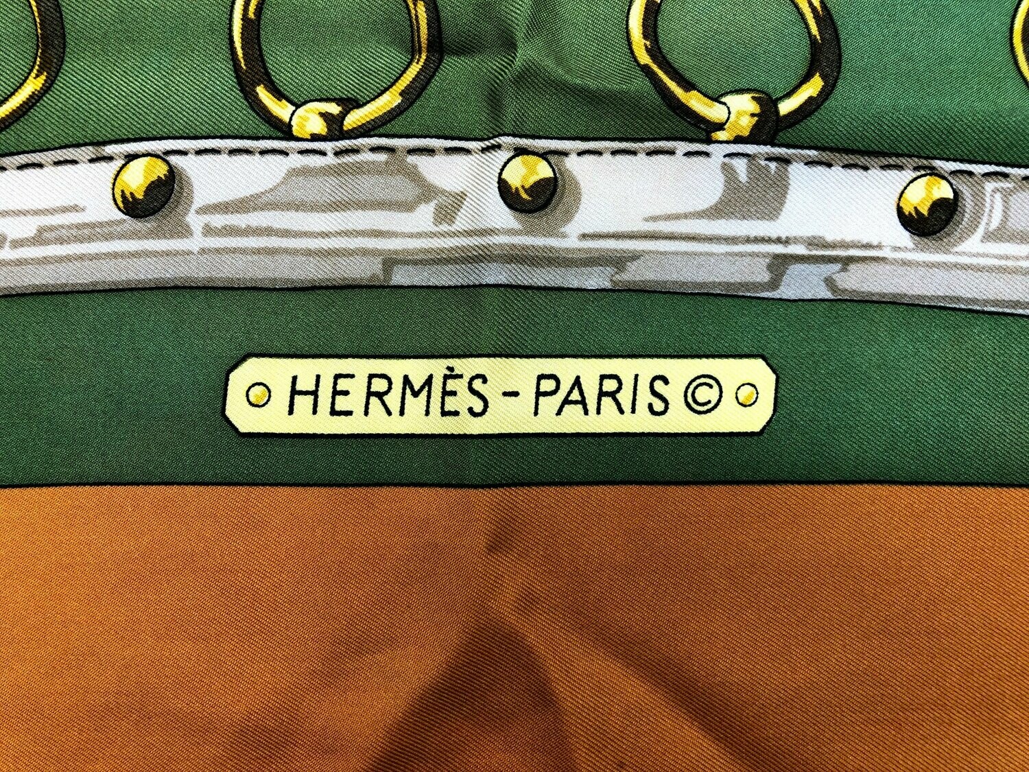 Hermes Vintage 1970 Aux Champs Silk Scarf by Caty Latham in