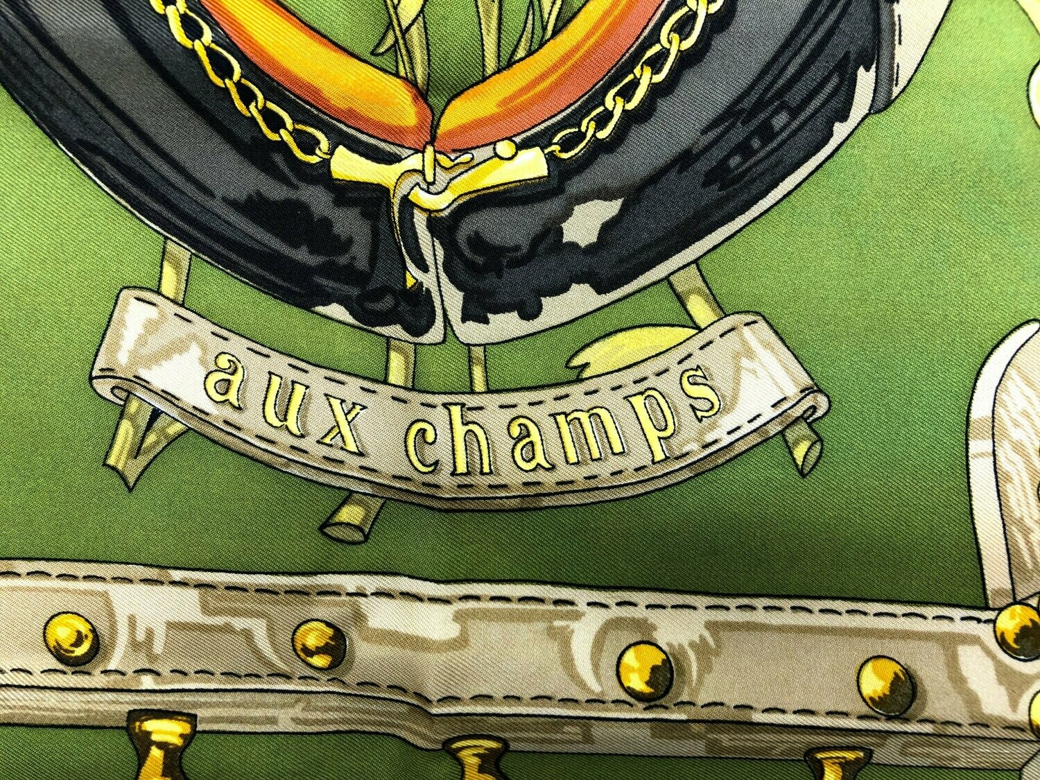 エルメスHermès Aux Champs Scarf Hermes Vintage 1970 Aux Champs Silk Scarf by Caty Latham in