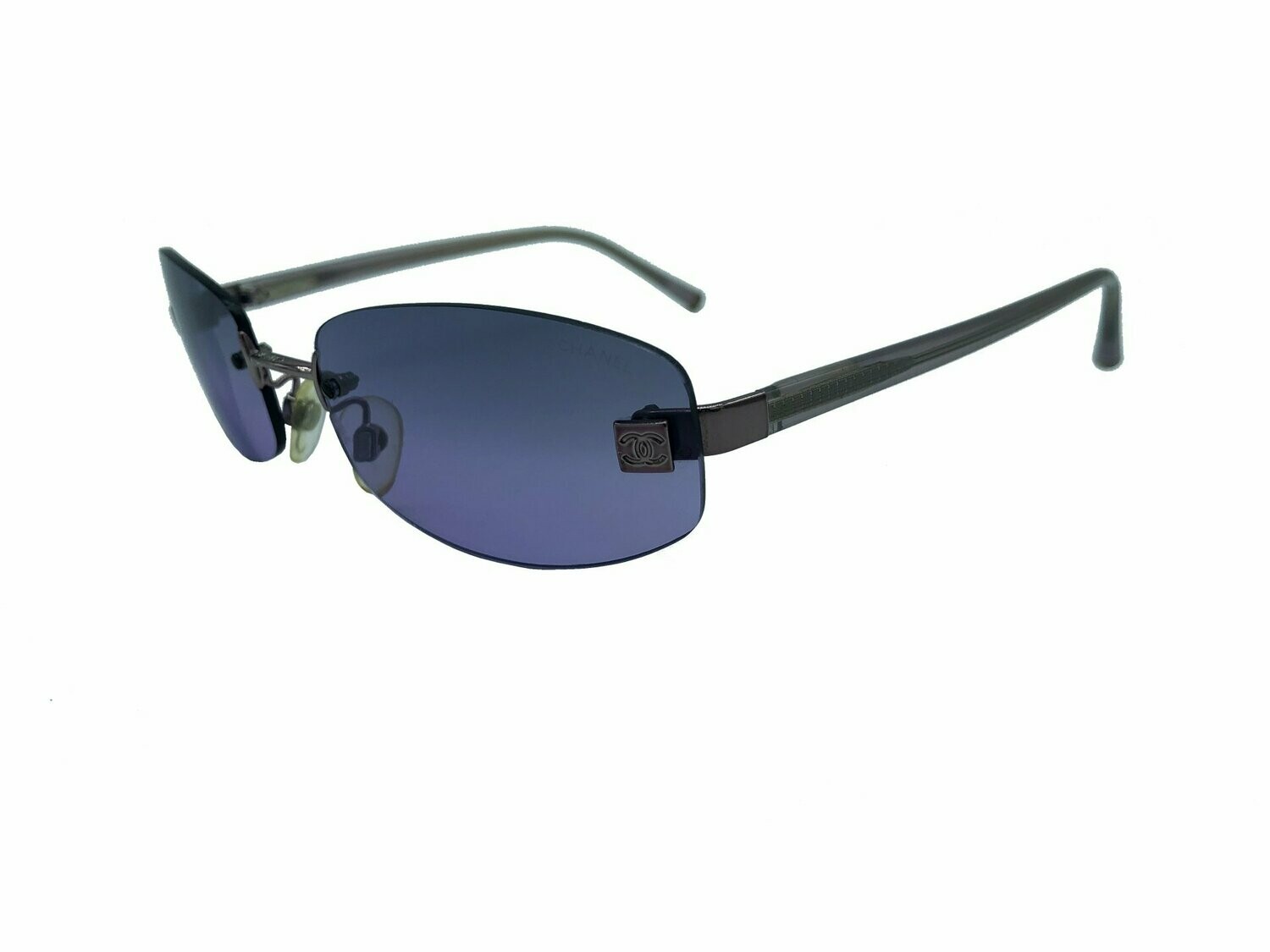 Chanel Women\'s Purple Two- Toned Rimless Sunglasses - Vintage CHANEL Chanel 4035 167 79 – Vintage Frames Company main image 2