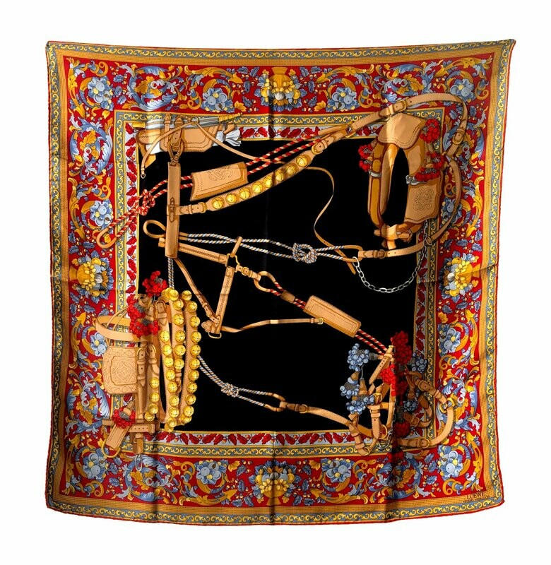 Loewe Arneses Andaluces​ Silk scarf