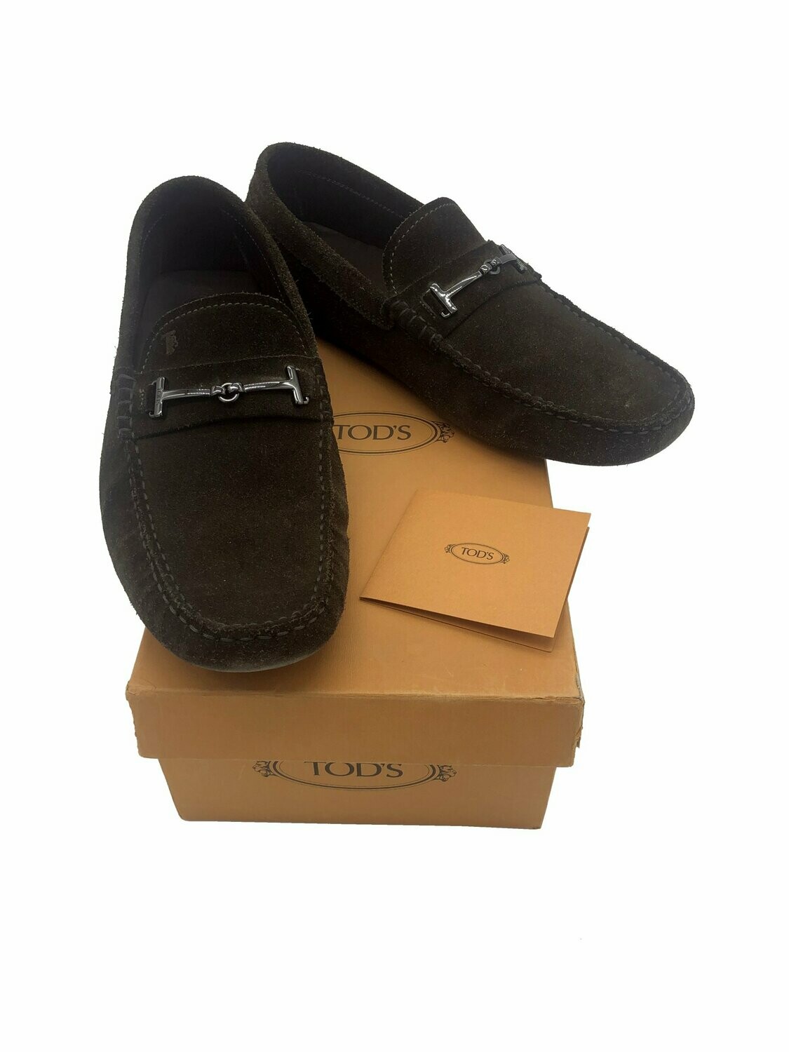 Tods Brown Suede Driving Shoes UK 9