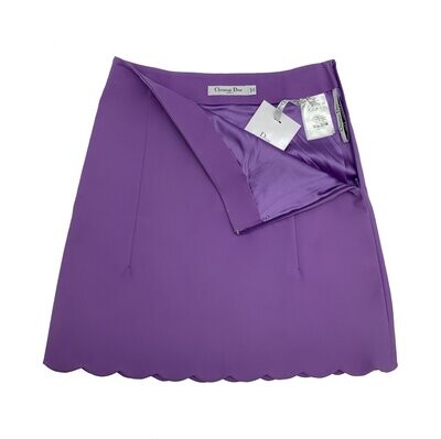 Christian Dior Scalloped Hem Mini Skirt with Tags UK 8
