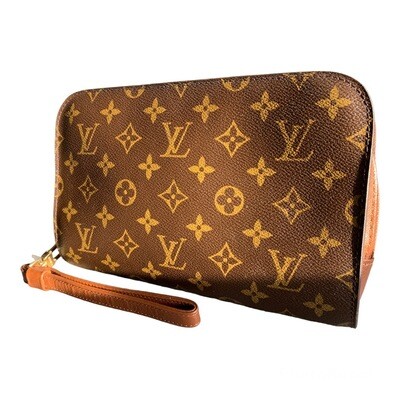 LOUIS VUITTON Taiga Leather Orsay Clutch Wallet Brown
