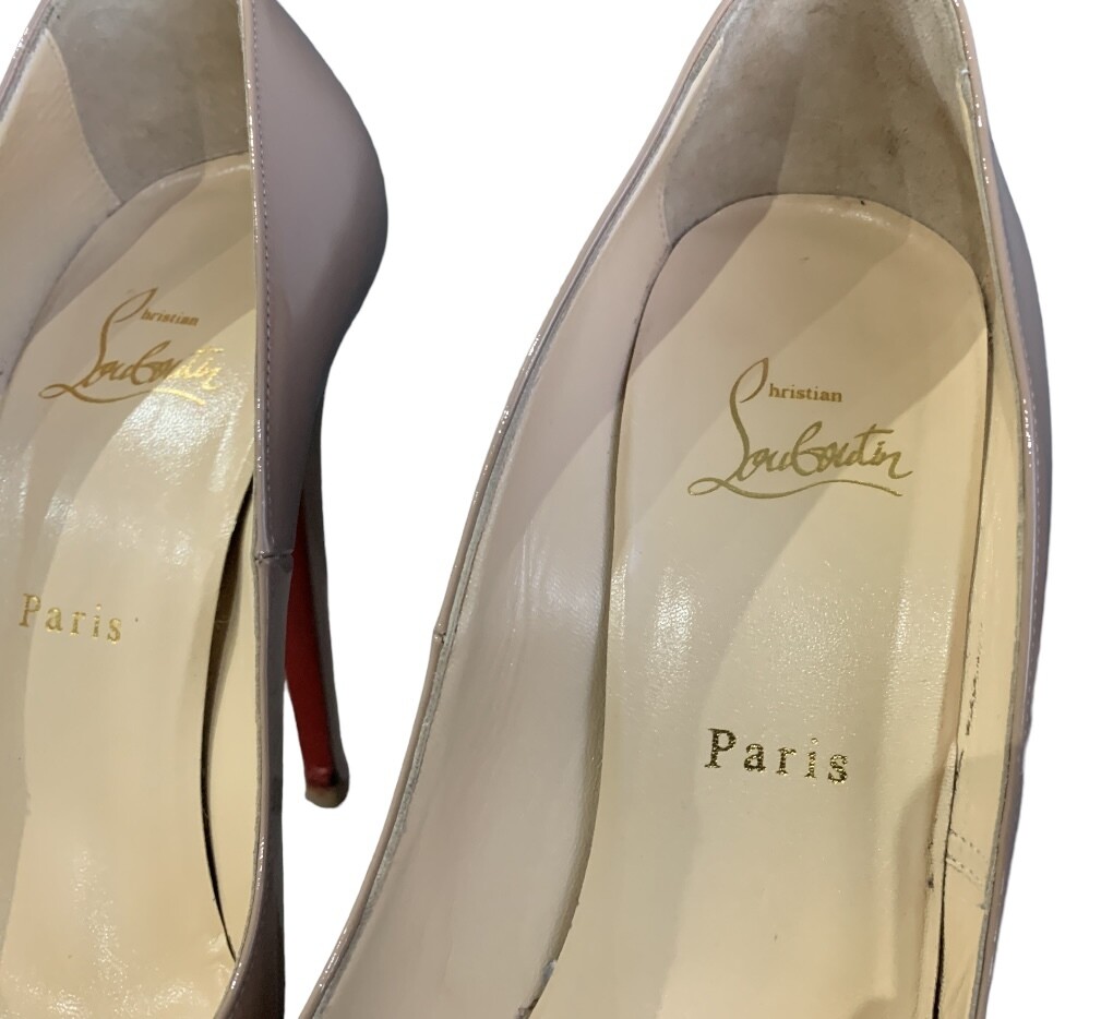 Christian Louboutin Bianca 140 Nude Calf Leather Heels UK 6.5 Christian Louboutin Bianca 140 Nude Calf Leather Heels UK 6.5