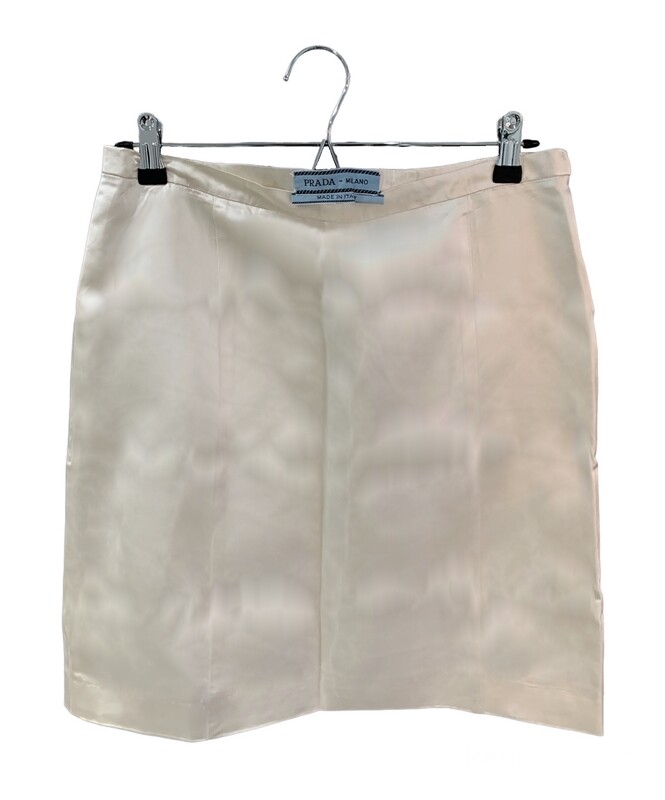 Prada Cream Silk Mini Skirt UK 8