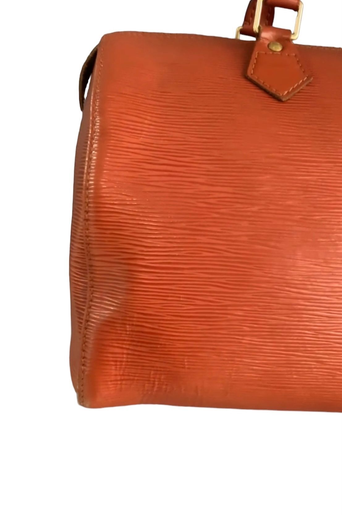 Speedy leather handbag Louis Vuitton Brown in Leather - 34932491