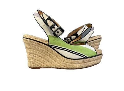 Hermes Wedge Espadrille Sandals UK 7