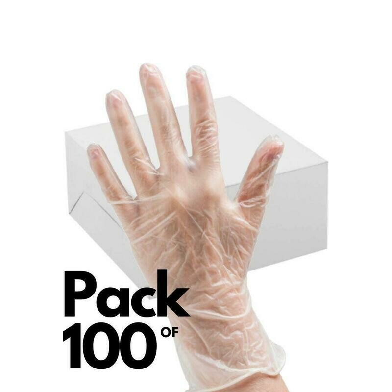 Vinyl Safety Gloves | Box of 100 Pcs