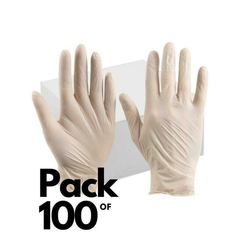 Disposable Latex Gloves | Box of 100 Pcs