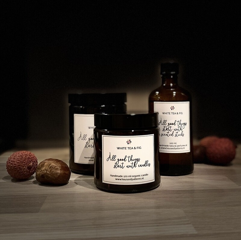 White Tea & Fig geurkaars en geurstokjes
