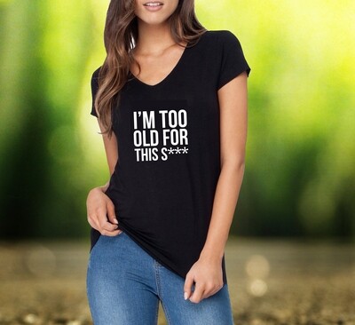 custom quote shirt-shirt met funny quote-zwart dames shirt v-hals-shirt met eigen tekst - eigen tekst bedrukken op t-shirt - hopshopnl