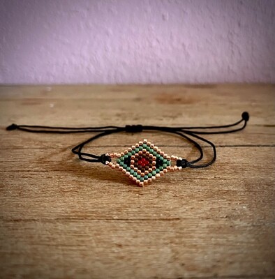 minimalistisch armbandje-kralenarmbandje Miyuki-eye love ibiza-hopshopnl - handmade sieraden - bohemian jewellry