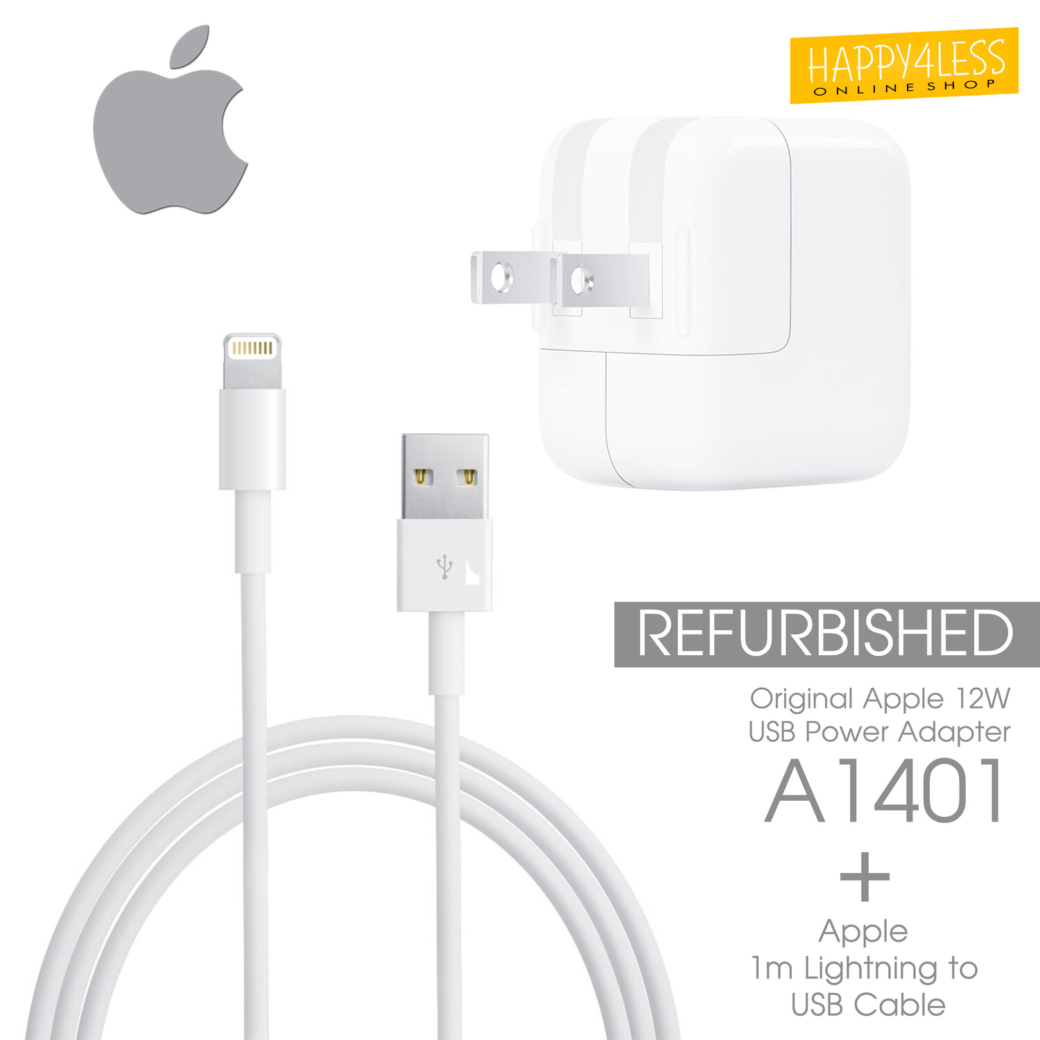Genuine Apple 12w Usb Power Adapter Wall Charger A1401 Us Plug
