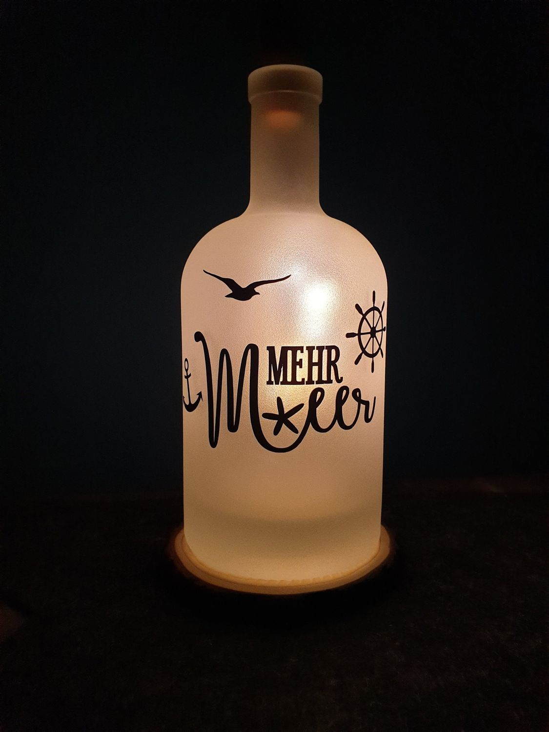 Lichterflasche "Mehr Mehr"