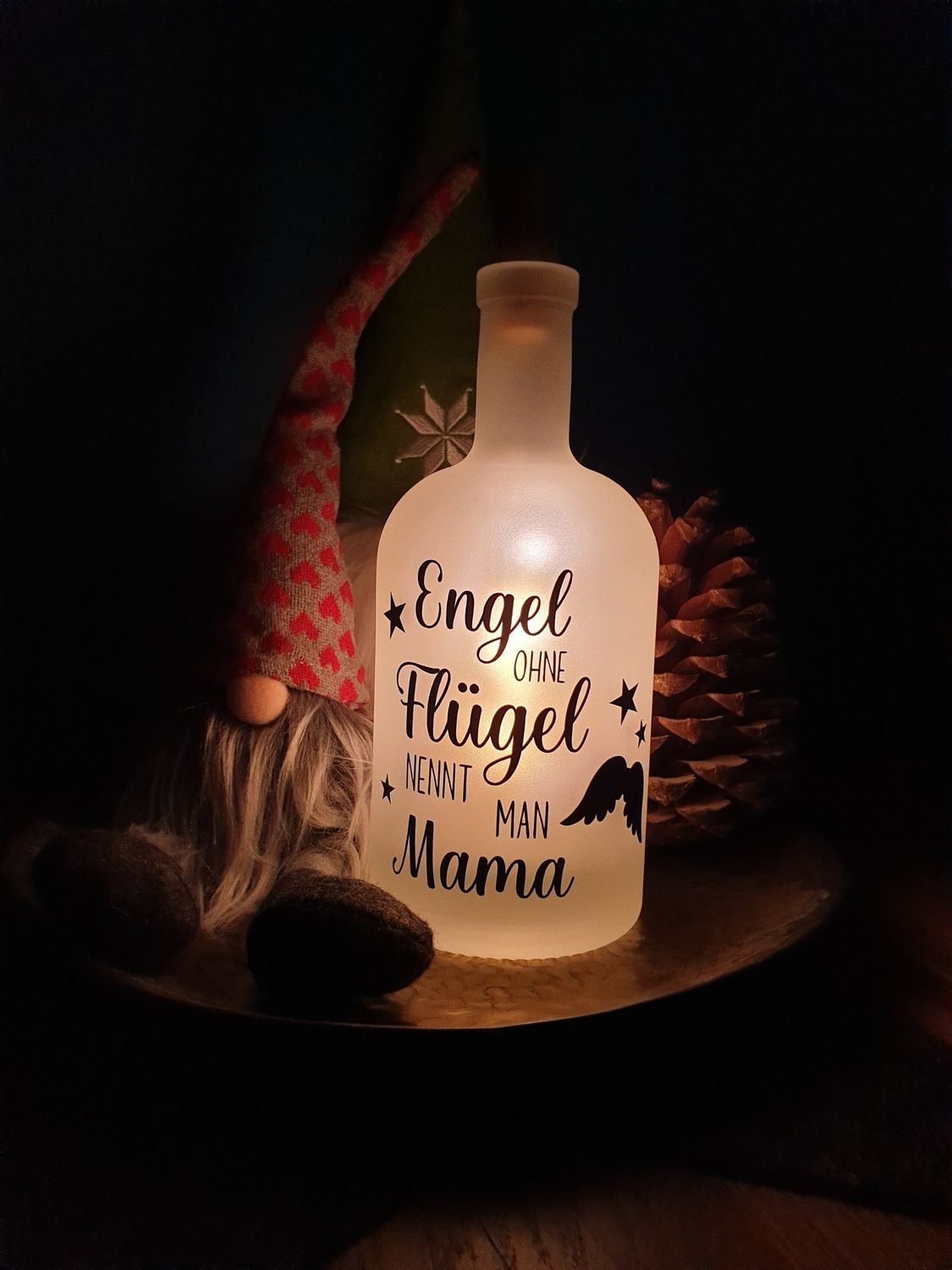 Lichterflasche "Mama"
