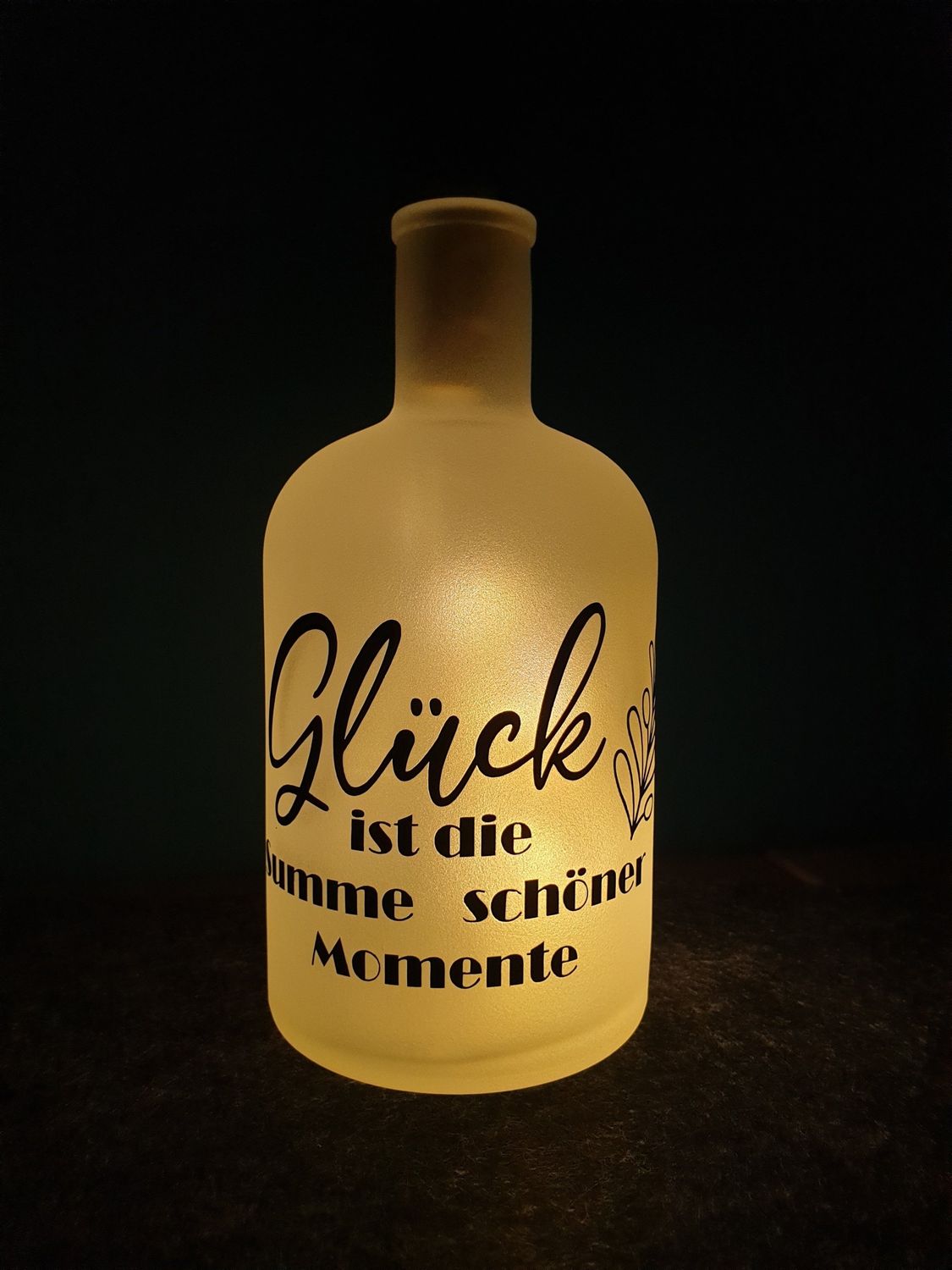 Lichterflasche "Glück"