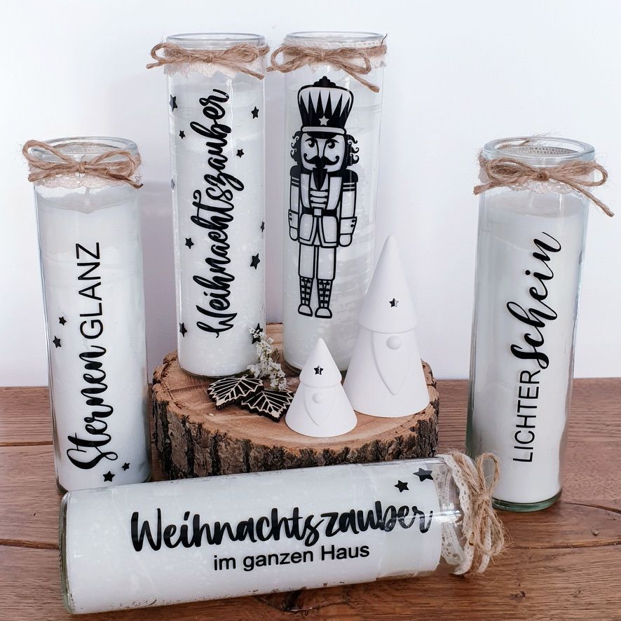 Gabkerze aus Glas
