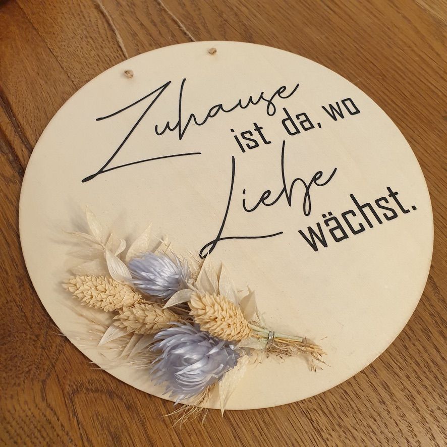 Holzschild "Zuhause"