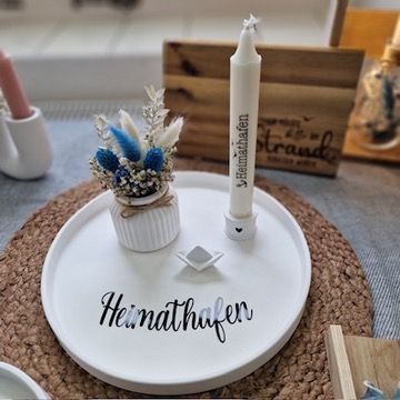 Tablett groß "Heimathafen"