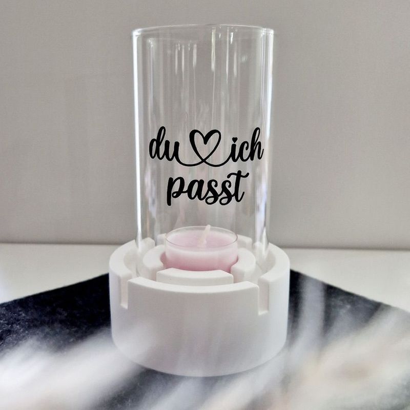 Windlicht "Du Ich Passt"