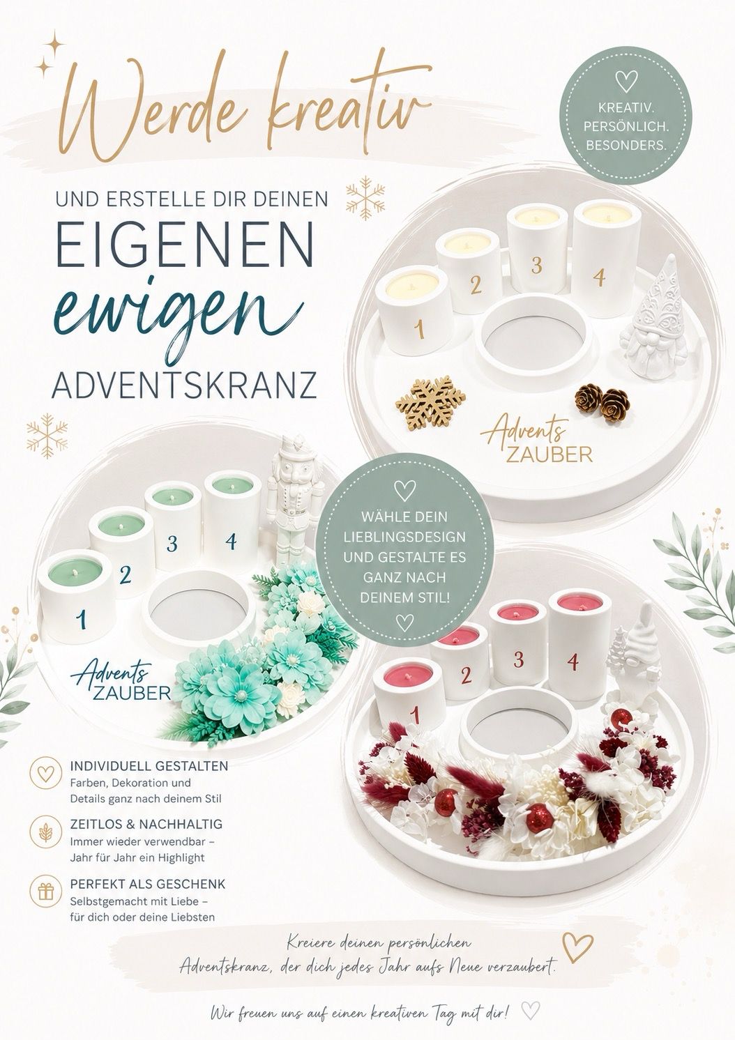 Donnerstag 12.11. Adventstablett/ Adventskranz
