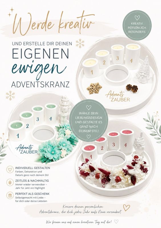 Montag 26.10.26 Adventstablett/ Adventskranz