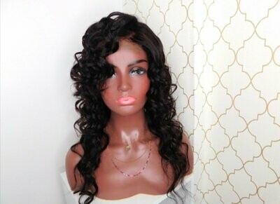 body wave 8A natural black wig