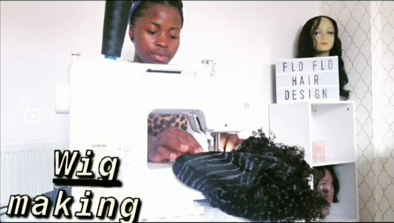 customized wig with sewing machine