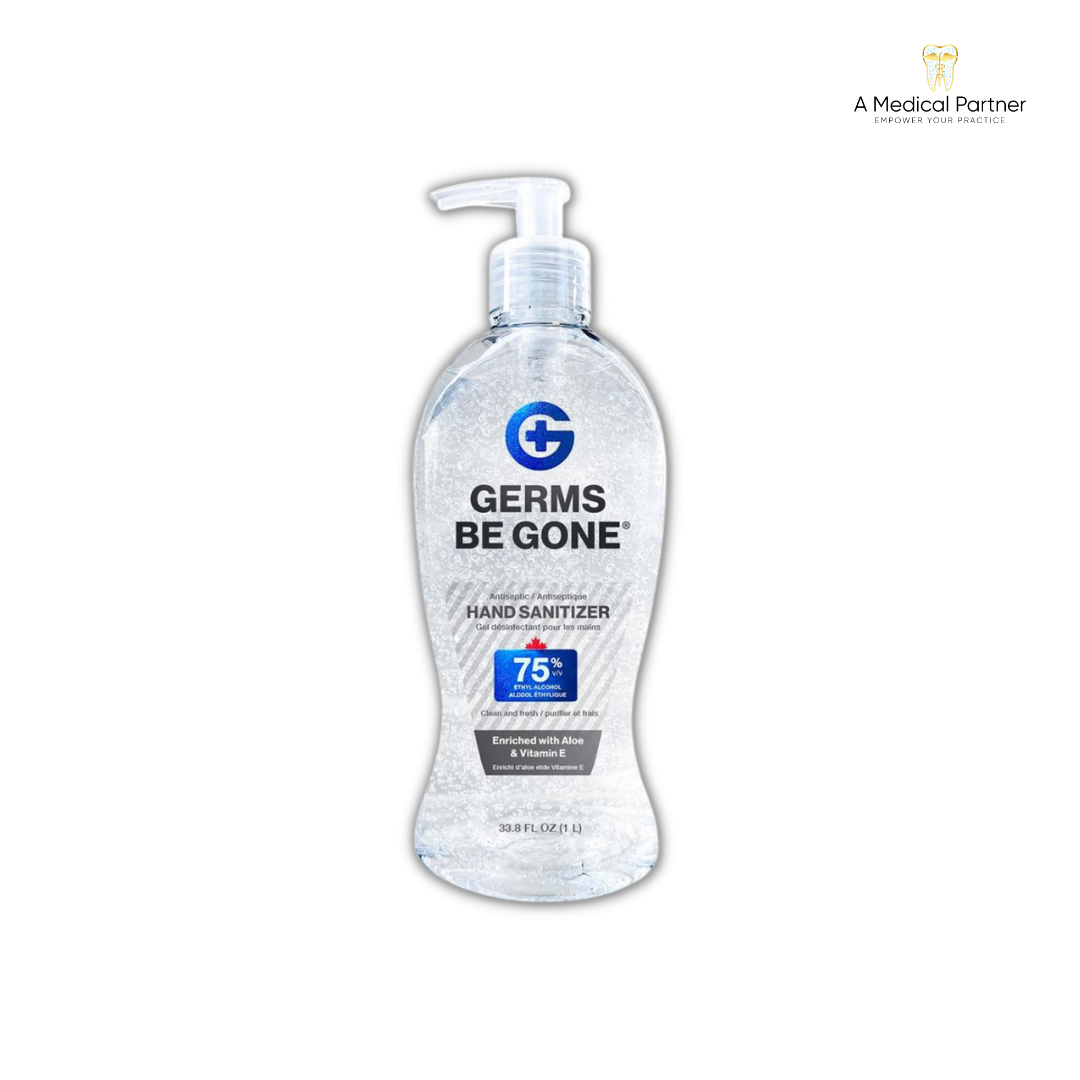 75%  Germs Be Gone - 1L (33.8oz) - Case of 12  ( $6.22 / $6.91 per Bottle )